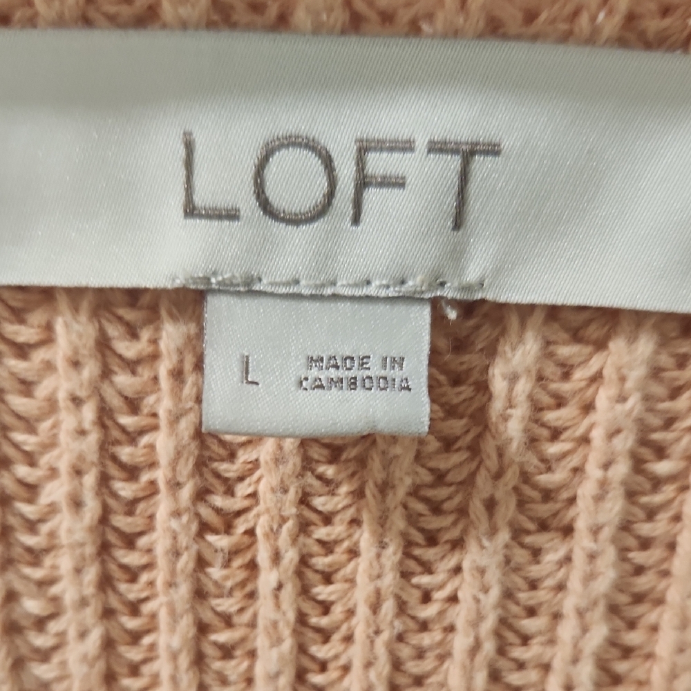 LOFT V-Neck Ribbed Sweater - Picture 2 of 6
